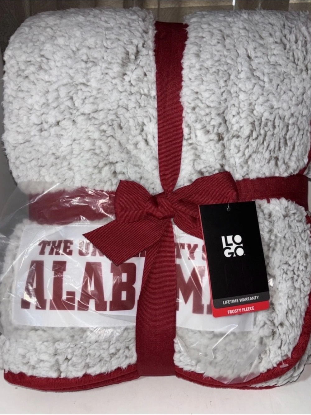 New official Alabama Crimson Tide Frosty Fleece throw blanket by Logo Brands